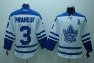 Toronto Maple Leafs -3 Dion Phaneuf Stitched White Third NHL Jersey
