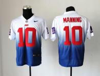 Nike New York Giants #10 Eli Manning Royal Blue White Men's Stitched NFL Elite Fadeaway Fashion Jers