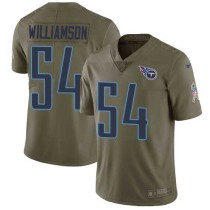 Nike Titans -54 Avery Williamson Olive Stitched NFL Limited 2017 Salute to Service Jersey