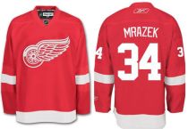 Detroit Red Wings -34 Petr Mrazek Red Stitched NHL Jersey