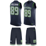 Seahawks -89 Doug Baldwin Steel Blue Team Color Stitched NFL Limited Tank Top Suit Jersey