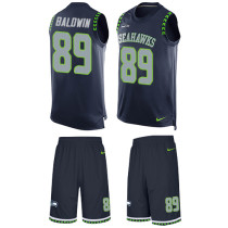 Seahawks -89 Doug Baldwin Steel Blue Team Color Stitched NFL Limited Tank Top Suit Jersey