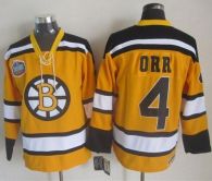 Boston Bruins -4 Bobby Orr Yellow Winter Classic CCM Throwback Stitched NHL Jersey