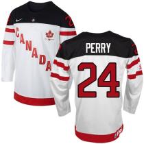 Olympic CA 24 Corey Perry White 100th Anniversary Stitched NHL Jersey