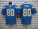 Nike San Diego Chargers #80 Malcom Floyd Electric Blue Alternate Men’s Stitched NFL Elite Jersey