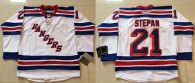 New York Rangers -21 Derek Stepan White Stitched NHL Jersey