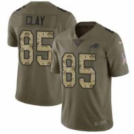 Nike Bills -85 Charles Clay Olive Camo Stitched NFL Limited 2017 Salute To Service Jersey