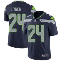 Nike Seahawks -24 Marshawn Lynch Steel Blue Team Color Stitched NFL Vapor Untouchable Limited Jersey