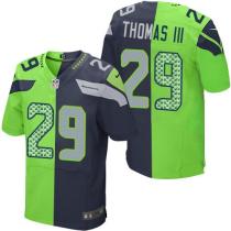 Nike Seahawks -29 Earl Thomas III Steel Blue Green Stitched NFL Elite Split Jersey