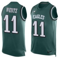 Nike Philadelphia Eagles -11 Carson Wentz Midnight Green Team Color Stitched NFL Limited Tank Top Je