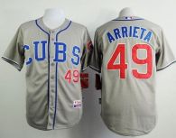 Chicago Cubs -49 Jake Arrieta Grey Alternate Road Cool Base Stitched MLB Jersey