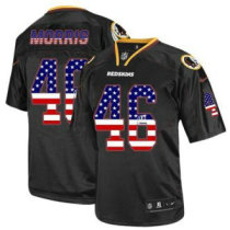 Nike Washington Redskins -46 Alfred Morris Black NFL Elite USA Flag Fashion Jersey