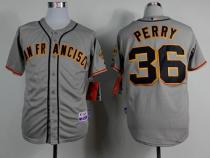San Francisco Giants #36 Gaylord Perry Grey Road Cool Base Stitched MLB Jersey
