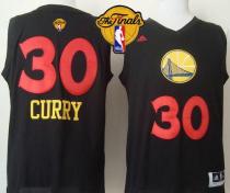 Golden State Warriors -30 Stephen Curry Black New Fashion The Finals Patch Stitched NBA Jersey