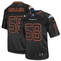 Nike Denver Broncos #58 Von Miller Lights Out Black Men's Stitched NFL Elite Jersey