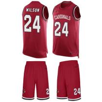 Cardinals -24 Adrian Wilson Red Team Color Stitched NFL Limited Tank Top Suit Jersey