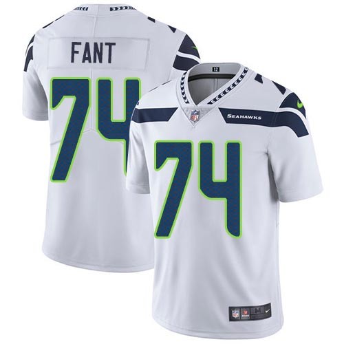 Nike Seahawks -74 George Fant White Stitched NFL Vapor Untouchable Limited Jersey