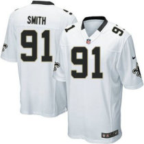 Elite Will Smith Youth Jersey - New Orleans Saints -91 Road White Nike NFL