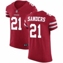 Nike 49ers -21 Deion Sanders Red Team Color Stitched NFL Vapor Untouchable Elite Jersey
