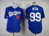 Los Angeles Dodgers -99 Hyun-Jin Ryu Light Blue Cool Base Stitched MLB Jersey