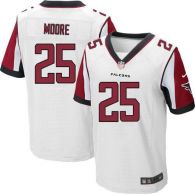 Nike Falcons -25 William Moore White Men's Stitched NFL Elite Jersey