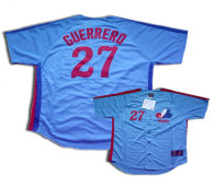 Mitchell and Ness Expos -27 Vladimir Guerrero Blue Stitched MLB Jersey