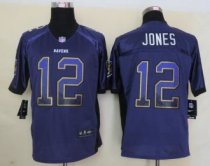 2013 NEW Nike Baltimore Ravens 12 Jones Drift Fashion Purple Elite Jerseys