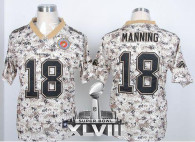 Nike Denver Broncos #18 Peyton Manning Camo USMC Super Bowl XLVIII Men's Stitched NFL Elite Jersey
