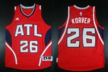 Revolution 30 Atlanta Hawks -26 Kyle Korver Red Stitched NBA Jersey