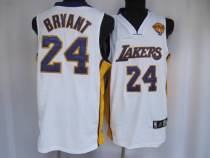Los Angeles Lakers -24 Kobe Bryant Stitched White Final Patch NBA Jersey