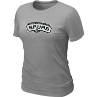 NBA San Antonio Spurs Big Tall Primary Logo Black Women T-Shirt (8)