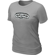 NBA San Antonio Spurs Big Tall Primary Logo Black Women T-Shirt (8)