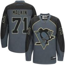 Pittsburgh Penguins -71 Evgeni Malkin Charcoal Cross Check Fashion Stitched NHL Jersey