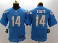 Nike San Diego Chargers #14 Dan Fouts Electric Blue Alternate Men‘s Stitched NFL New Elite Jersey