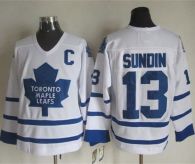 Toronto Maple Leafs -13 Mats Sundin White CCM Throwback Stitched NHL Jersey