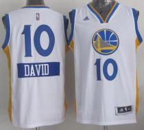 Golden State Warriors -10 David Lee White 2014-15 Christmas Day Stitched NBA Jersey