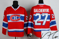 Autographed Montreal Canadiens -27 Alex Galchenyuk Red New CH Stitched NHL Jersey