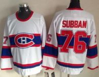 Montreal Canadiens -76 PK Subban White CCM Throwback Stitched NHL Jersey