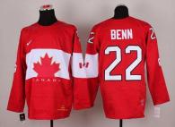 Olympic 2014 CA 22 Jamie Benn Red Stitched NHL Jersey
