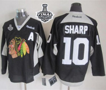 Chicago Blackhawks -10 Patrick Sharp Black Practice 2015 Stanley Cup Stitched NHL Jersey