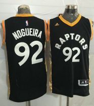 Toronto Raptors -92 Lucas Nogueira Black Gold Stitched NBA Jersey