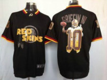 Nike Redskins -10 Robert Griffin III Black NFL Game All Star Fashion Jersey