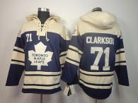 Toronto Maple Leafs -71 David Clarkson Blue Sawyer Hooded Sweatshirt Stitched NHL Jersey