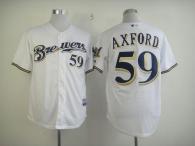 Milwaukee Brewers -59 John Axford White Cool Base Stitched MLB Jersey