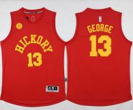 Indiana Pacers -13 Paul George Red Hickory Stitched NBA Jersey