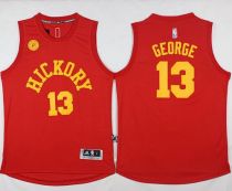Indiana Pacers -13 Paul George Red Hickory Stitched NBA Jersey