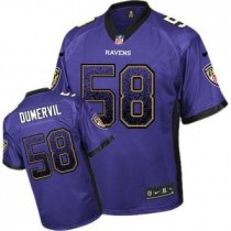 Nike Ravens -58 Elvis Dumervil Purple Team Color Stitched NFL Elite Drift Fashion Jersey