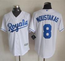 Kansas City Royals -8 Mike Moustakas White New Cool Base Stitched MLB Jersey