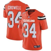 Nike Browns -34 Isaiah Crowell Orange Alternate Stitched NFL Vapor Untouchable Limited Jersey