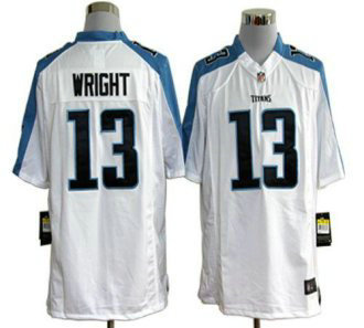 Nike Titans -13 Kendall Wright White Stitched NFL Game Jersey
